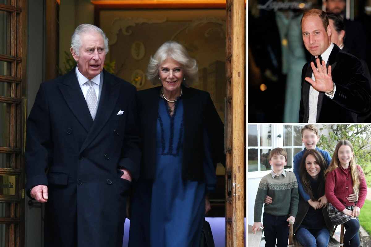 familia real británica Carlos III Camilla Guillermo Kate Middleton